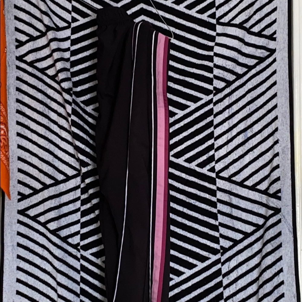 Retro black track pants